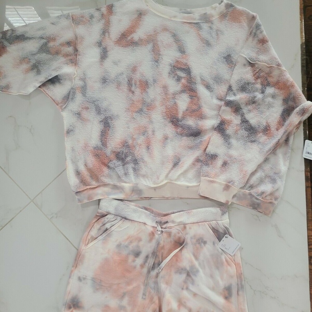 Coral Free People Kelly Washed Set ~ NWT ~ Size XS - Picture 6 of 9